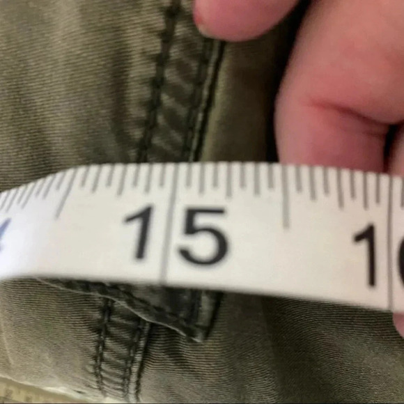 Eileen Fisher Pants army green chino utility size 8-10 - Picture 4 of 4